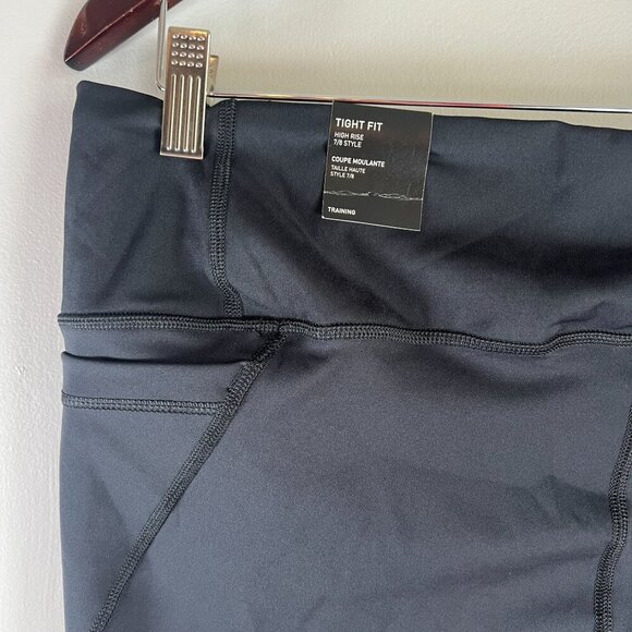 Adidas Womens Plus Size 2X Optime Stash Pocket High-Waisted 7/F8 Tights Black HT - Picture 6 of 9